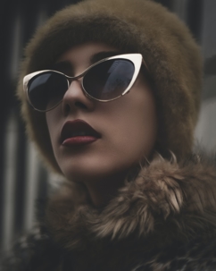 glamorous woman in sunglasses